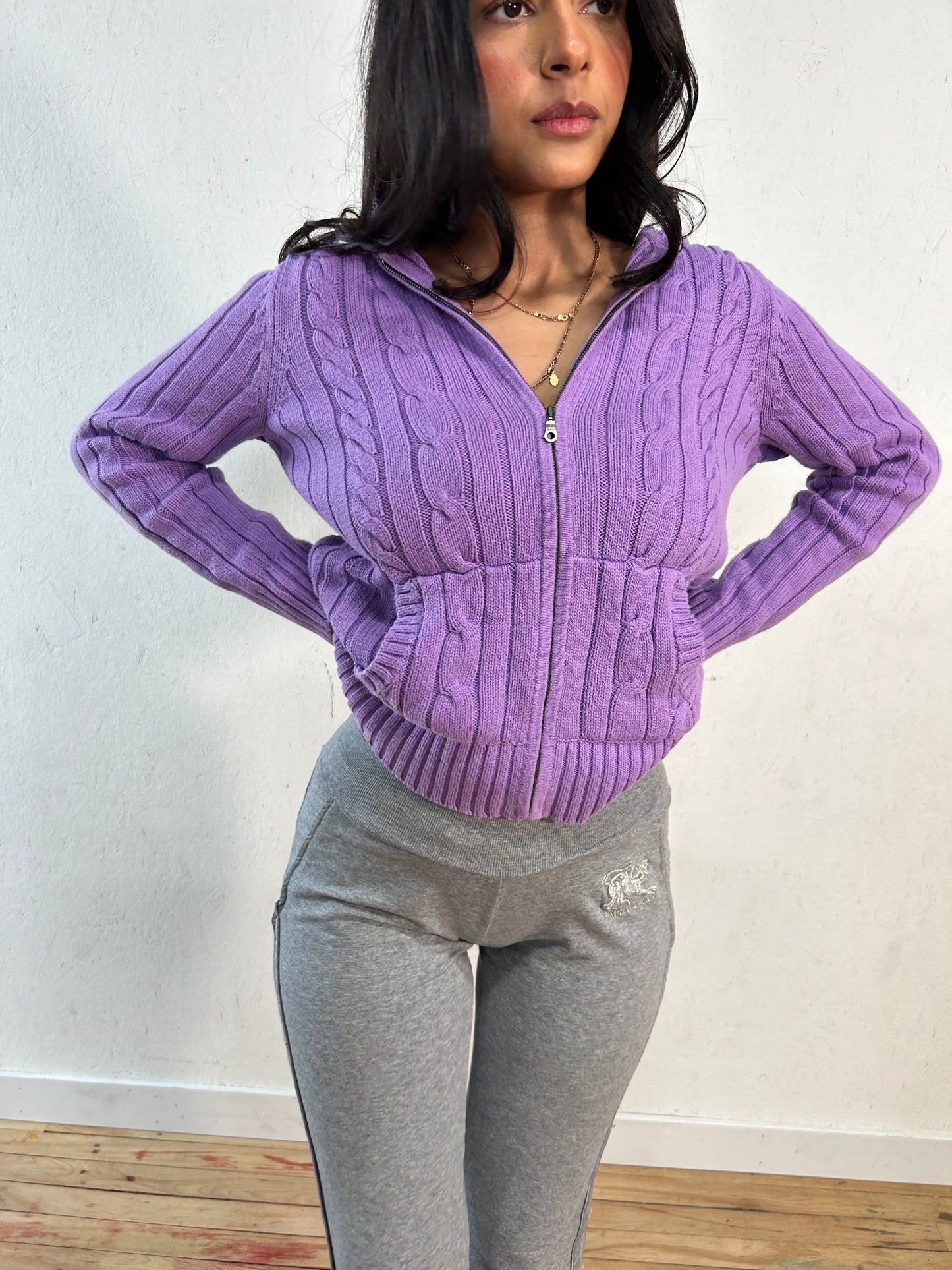 Cable Knit hoodie