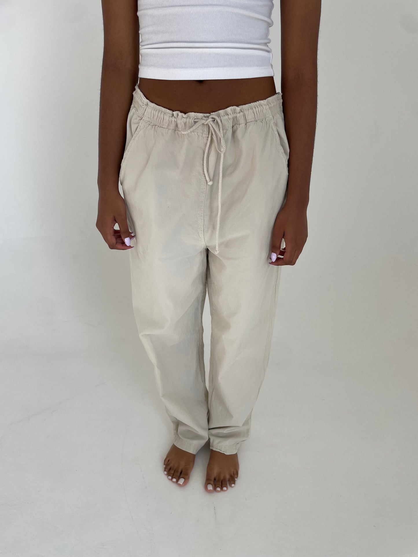 Cotton Drawstring Pants