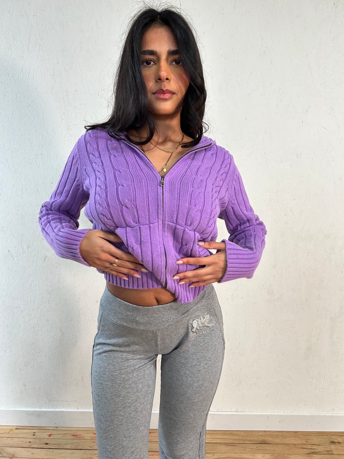Cable Knit hoodie