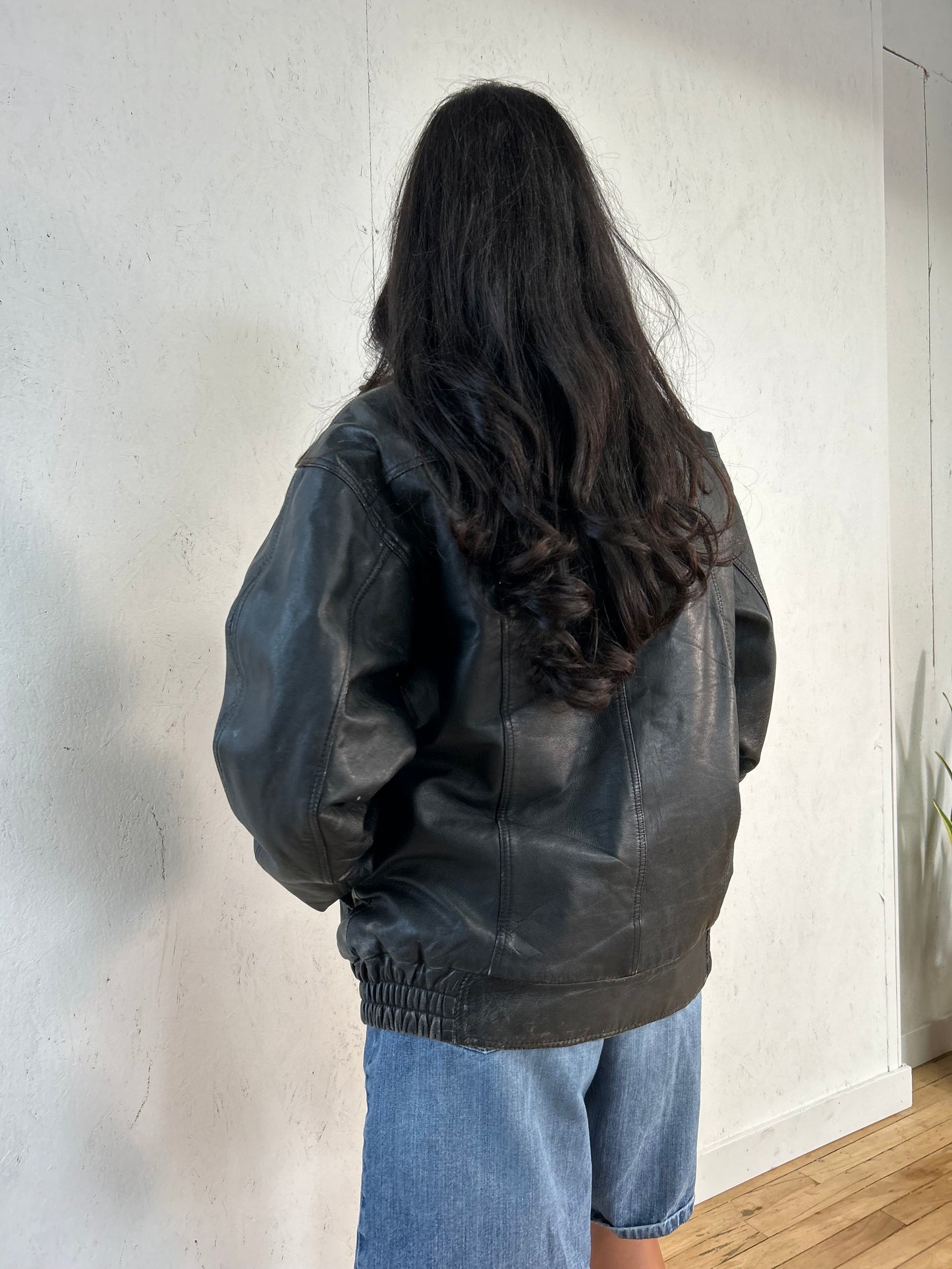 Leather Bomber Jacket