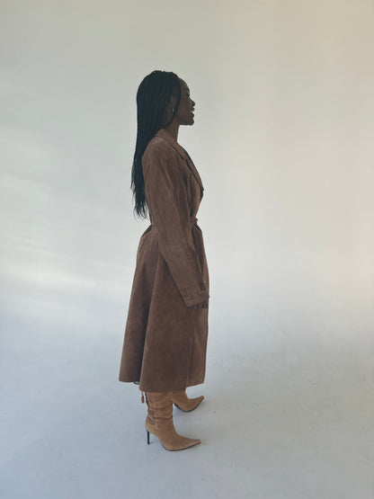 Suede Trench Coat