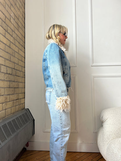 Fluffy Denim Jacket