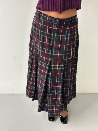 Maxi Plaid Skirt