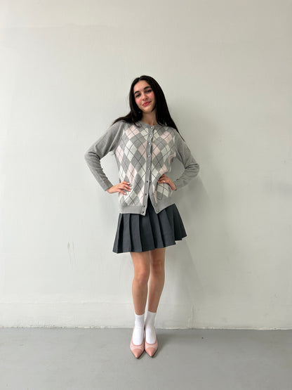 Mini Argyle Cardi