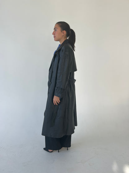 Leather Trench with Belt