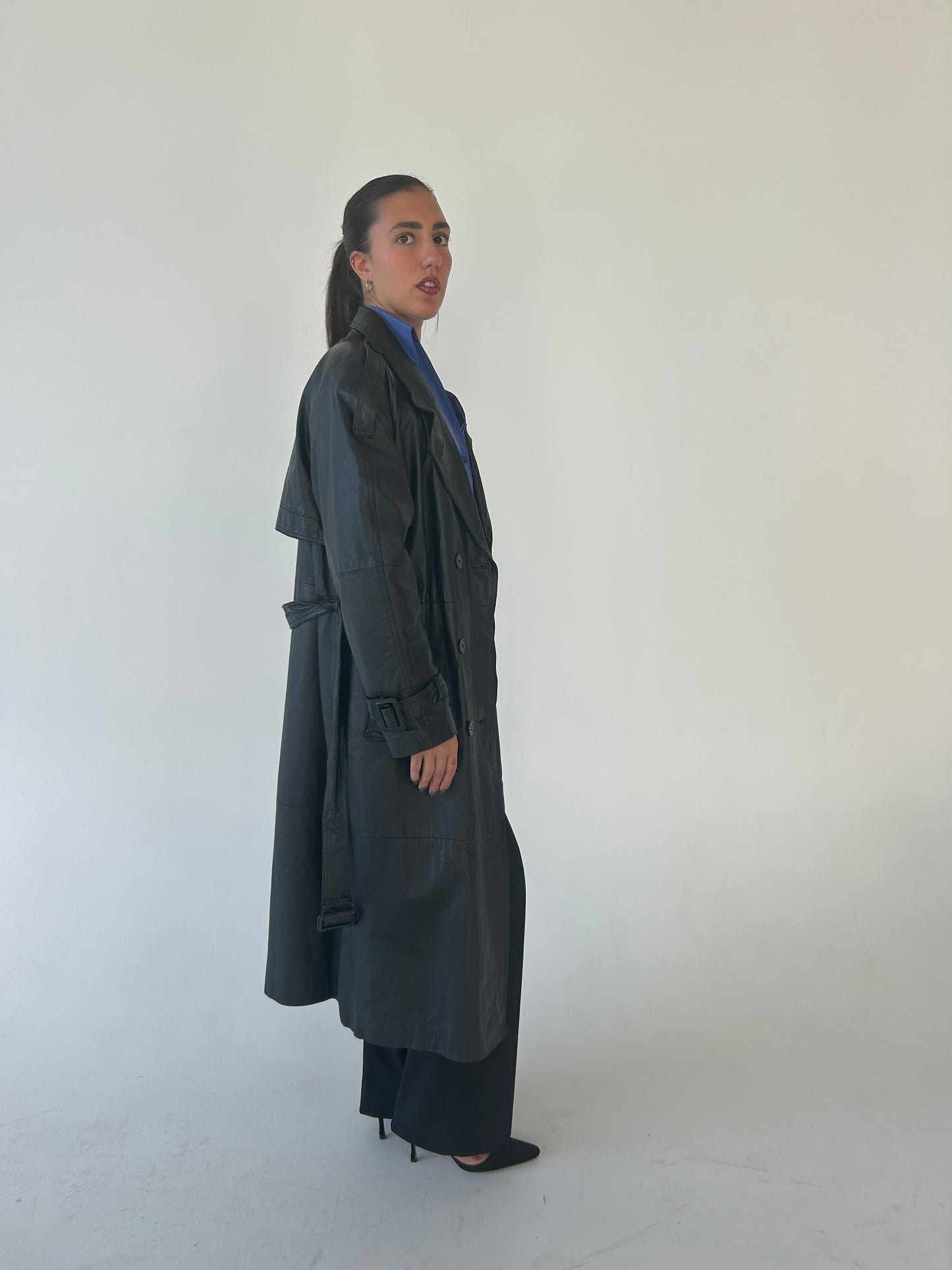 Leather Trench with Belt