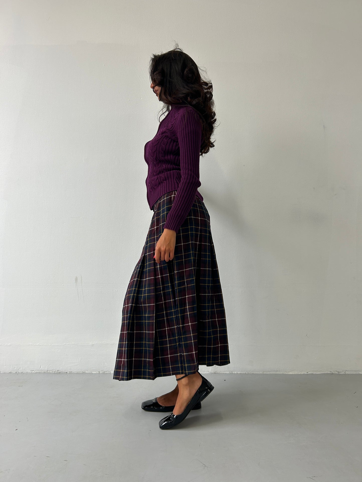 Maxi Plaid Skirt