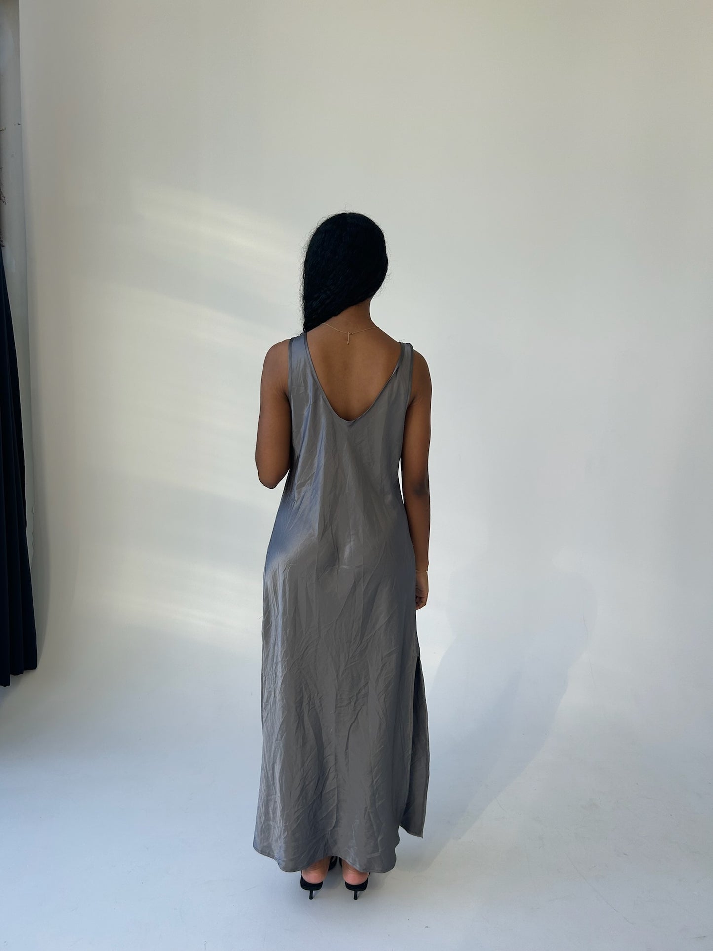 Silver Slip Dress