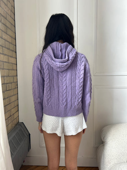 Chunky Knit Mini Zip Up