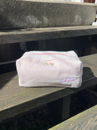 Pointelle Pink Makeup Pouch