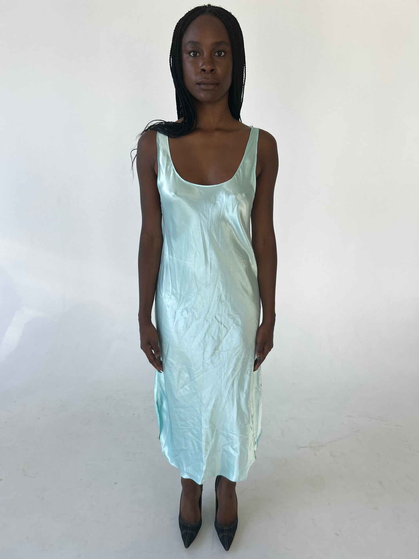Aqua Slip Dress – Sicily Vintage - Main Image