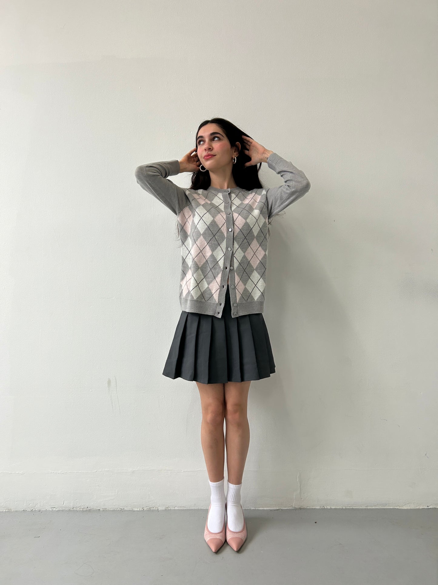 Mini Argyle Cardi