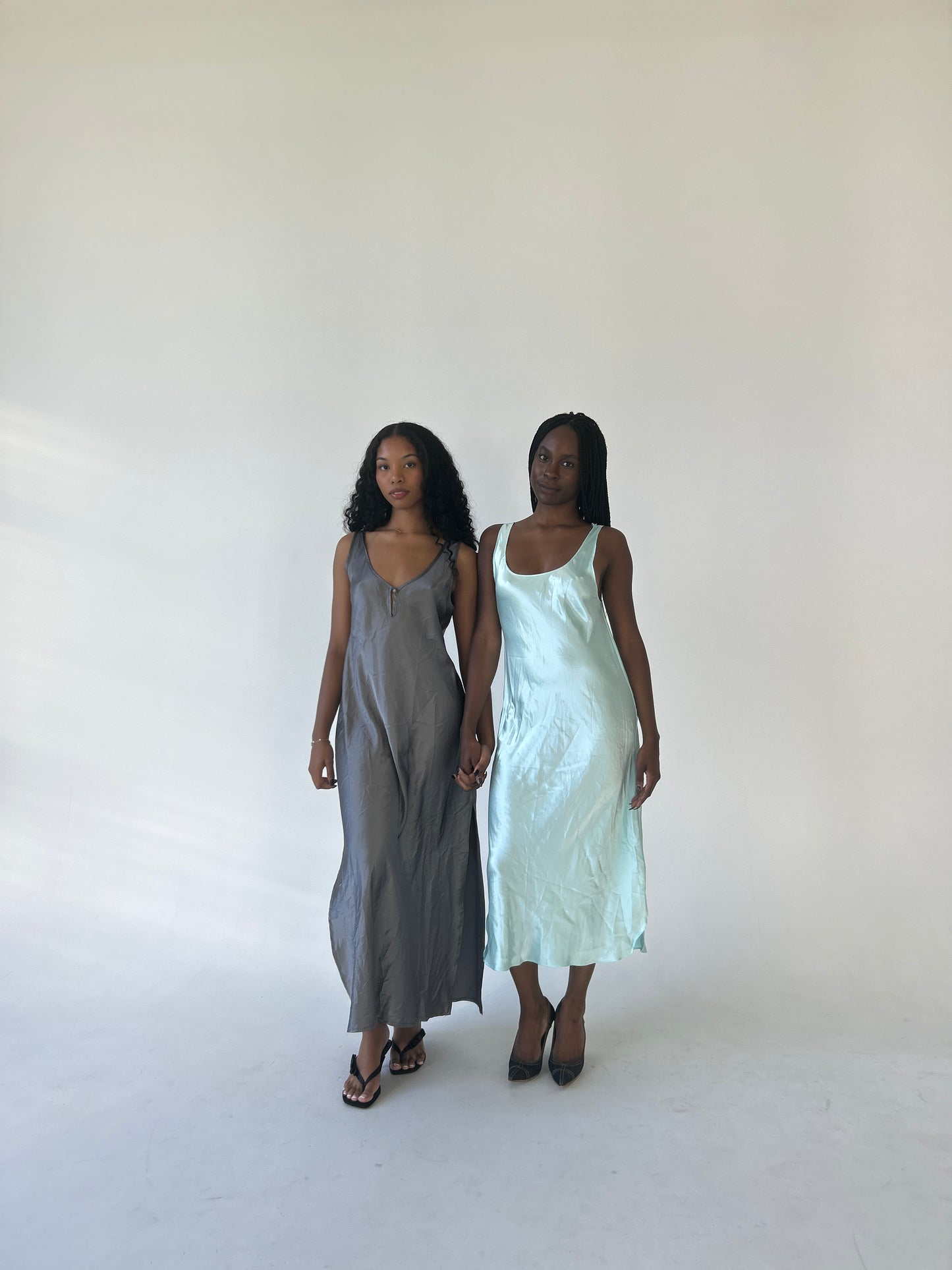 Silver Slip Dress