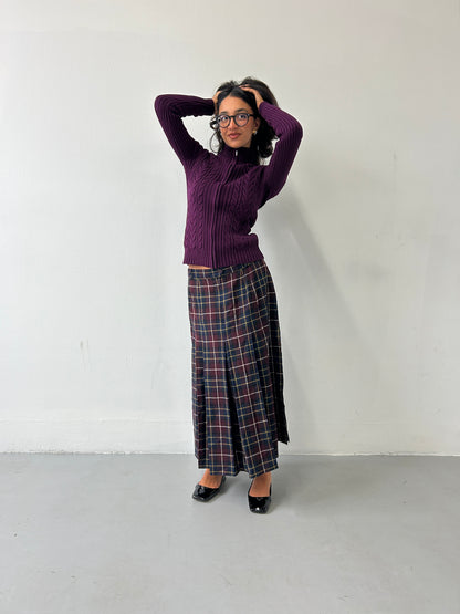 Maxi Plaid Skirt