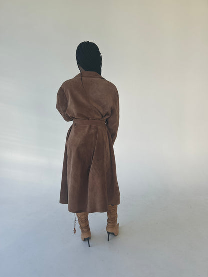 Suede Trench Coat