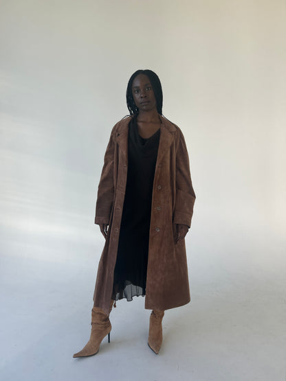 Suede Trench Coat