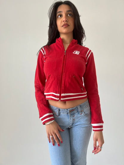 Sporty Red Zip Up