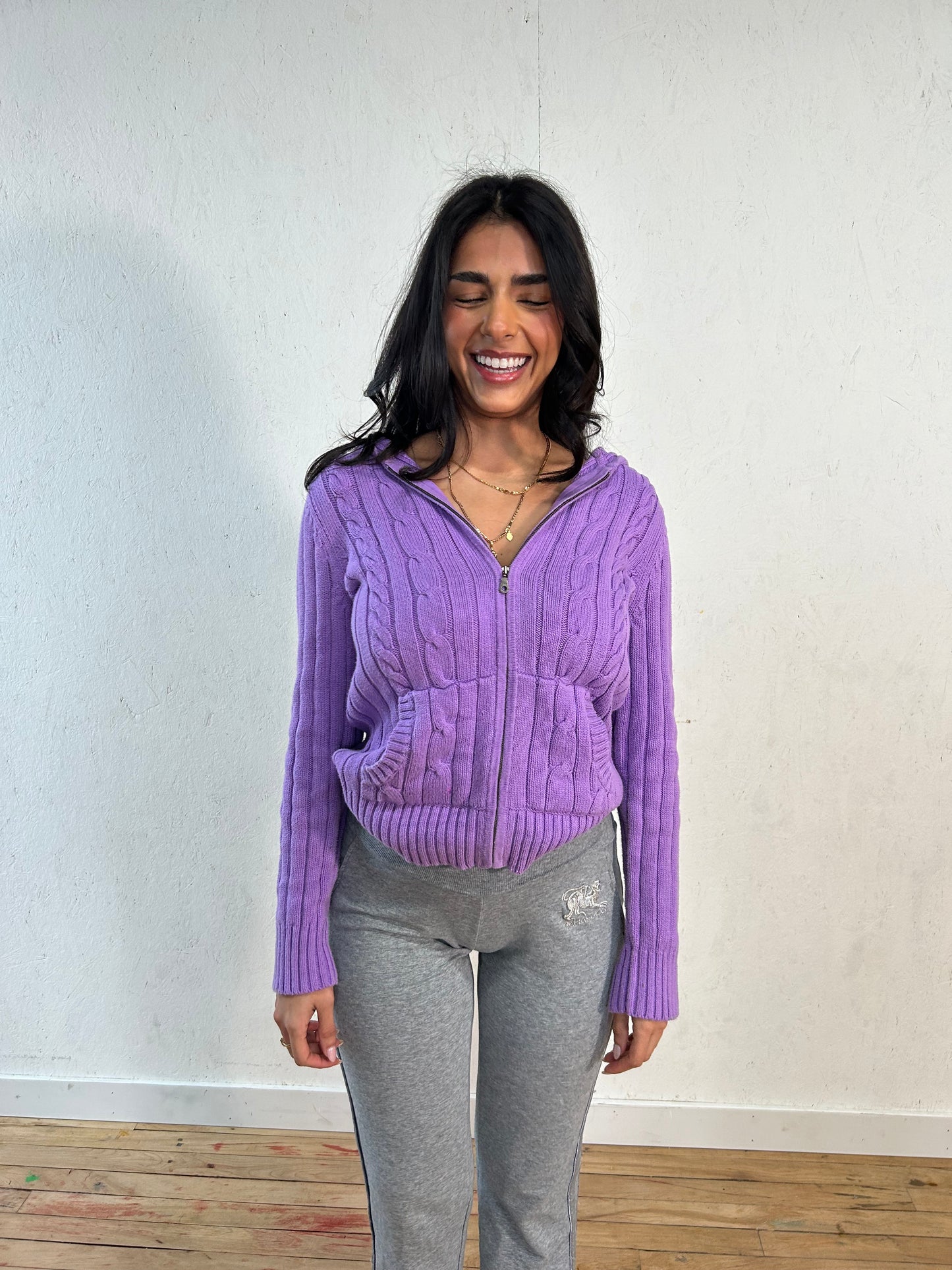 Cable Knit hoodie