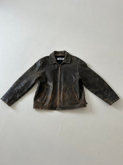 Distressed Leather Jacket