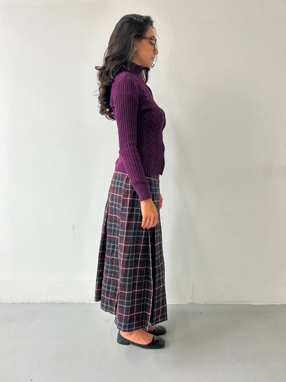 Maxi Plaid Skirt