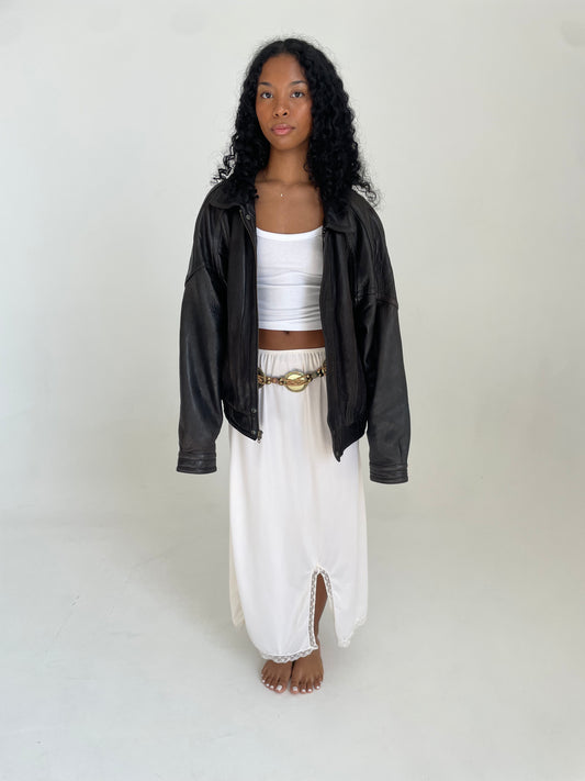 Leather Bomber Jacket